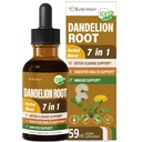 Drops extract de rădăcină Dandelion, Diente de Leon Organico Hierba, Dandelion Supplement Formula w/Milk Thistle Turmeric pentru Detox Cleanse, Digestion & Immune Support, Alcool-Free Tincture. 2oz