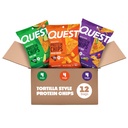 Quest Nutriție Tortilla Style Chipsuri Proteine Pack, Chili Lime, Nacho Brânză, Încărcat Taco, Carb scăzut, Proteină mare, Gluten gratuit, 1.1 oz (Pachet de 12)