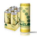 Melo Sparkling Kava Drink, Banana Cream, Sugar Free Alcoolic Drinks cu Zero Calories, Gluten Free, Vegan, 100% Natural Mocktail cu 100mg Kava Root pe băutură, 6 Pack, 12 oz Cans