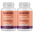 N-Acetyl L-Cysteine 600mg (NAC) (120 Capsule vegetariane) (120 x 2) - No Steares - Vegan - No Fillers - No Siliciu - No Gelatin - Gluten Free - Non OMG