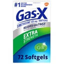 Gaz-X extra Putere Relief Softgels de gaz cu Simethicone 125 mg pentru eliberare de balonare - 72 Conte