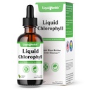 LIQUIDHEALTH Clorofile lichide picături - Deodorizator intern, Detoxifiere Ficat, Suport Imun, Promovarea Colagen pentru păr și piele, Stop Bad respirație, Reduce Apetit - Made in the USA, Vegan, Non-GMO (2 oz)