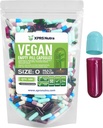 XPRS Nutra Size 0 Empty Capsules - 100 Count Empty Vegan Capsules - Vegetarian Pills - DIY Vegetable Capsule Filling- Veggie Pill Caps for Do-It-Yourself Supplements (Multi Color)