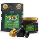 Wellness Nest Gold Grad Pure Himalayan Shilajit Resin: Ultimate Potență pentru bărbați și femei - 24k aur, 75% + Acid pelvian, Lab Raport inclus - 30g (1 ambalaj), 75 Serviri
