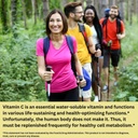 100% Vitamina naturala C de la Acerola Cherry cu Lavitol DHQ Dihidroquercetin Plus 250 mg Citrus Bioflavonoids - Vitamina C intreaga-alimentare, fara acid ascorbic sintetic si fara aditivi - 250 mg, 60 capsule