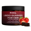 FOCL Femeie Libido Booster pentru femei - Boost Desire, Arousal, Energie, Ajuta la promovarea echilibrului hormonal - buruienilor de capră excitat, Schinduf & Ceai verde (30 Gummies Strawberry Cream)