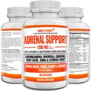 Suport suprarenal și Cortizol Manager - 90 capsule, Adrenala Health Supplement with Ashwagandha, Licorice Root, Rhodiola Rosea, Ginseng, Holy Basil for Adrenal Fatigabilitate pentru femei și bărbați