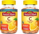 Natura Produsă Dozajul suplimentar Vitamina C 500 mg per Serving, Supliment alimentar pentru suport imunitar, 60 Gume, 30 zile de aprovizionare (Pachet de 2)