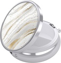 Nipichsha cutie de pastile, caz de pilula mic pentru Purse & Pocket, Cute Travel Medicine Organizator, Portable Medicine Container Holder pentru a deține vitamine, medicamente, ulei de pește și suplimente, alb Marbling