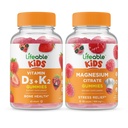 Vitamina vie D3 + Vitamina K2 Copii + Magneziu Copii, Gume Bundle - Degustare mare, Supliment de vitamine, Gluten gratuit, OMG gratuit, Guma de mestecat