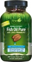 Ulei de pește dublu-potență Pur de Irwin Naturals, Citrus Flavor cu vitamina D-3, 60 lichid Soft-Gels