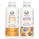 MaryRuth Organics Lion's Mane Liposozomal (Cafea Cake) & Colagen Booster Liposomal (Maple Hot Cocoa) Clean Label Project Verificate® Vitamine pentru suport cognitiv, Frumusețe și sănătate comună, Vegan, Non-GMO