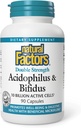 Factori naturali, Acidophilus & Bifidus Double Formulă, Probiotic și Prebiotic Formula, 90 capsule