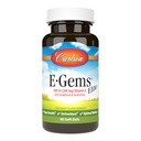Carlson - E-Gems Elite, 400 UI vitamina E cu tocoferoli & tocotrienoli, Heart Health & Optimal Wellness, Antioxidant, 60 geluri moi