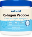 Nutricost Colagen Peptides Powder 4 oz (nearomat) Tip I, Tip III Colagen - Grass-Fed, Gluten Free și non-GMO
