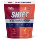 Ketone Real BHB Cetone Exogene Drink Mix Pachete Keto Electroliți Pachete pulbere fără zahăr cu 4 Electroliți de fixare principale Plus Hidratare Keto BHB brevetat - 7 Conte Peach, mixt Berry