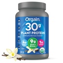 Orgain Organic 30g Vegan Plant Proteine pulbere, Vanilie, 9g EAAA + BCAAs, Proteina Planta Mare, 4g Prebiotic + Fibră, 1g Zahăr, Pre-Lucrare, Suport Muscle + Recuperare - 2.01lb (Packing May Vary)