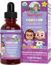 MaryRuth Organics Cocomelon Toddler Elderberry Syrup, USDA Organic Elderberry, Sugar Free Kids Supplement Immune Supplement for Ages 1-3 Years, Clean Label Project Verified®, Vegan, Gluten Free, 1 Fl Oz