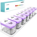 Daviky Large Pill Organizator 7 zi, Săptămânal XL Pilula Box 2 ori pe zi, Extra mare caz de medicină AM pentru vitamine, suplimente și medicamente