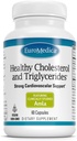 Euromedica Healthy Cholesterol şi Trigliceride - 60 Capsule - Studiat clinic Amla - Susţine niveluri sănătoase HDL & Trigliceride - Non-GMO, Vegan, Kosher - 30 Servings