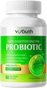 Probiotice pentru femei si barbati - Probiotic 50 Miliarde CFU 18 Trandafiri si 5 enzime digestive pentru sanatate gutoasa, Imun - Probiotice Capsulele suporta gaz si balonare, naturale, non-GMO, gluten gratuit, 60ct