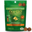 Ocu-GLO Cat & Dog Suplimentul Senior pentru Suportul Ochi - Viziune masticabile Suplimente Vitamine pentru animale de companie mari și mici Care cu luteina, Omega-3 Acidi grași, extract de semințe de struguri și antioxidanți