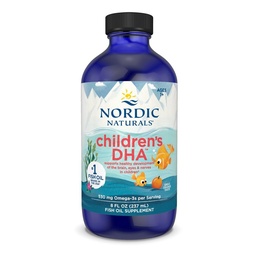 Nordic Naturals Childrens DHA, Orange - 8 oz pentru copii - 530 mg Omega-3 cu EPA & DHA - Dezvoltarea creierului & Funcția - Non-GMO - 96 Serviri