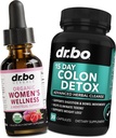 Echilibrul hormonal pentru femei și colon Cleanse - Echilibru hormonal organic Suplimente Picături lichide și Menstrual Crampe Suport perioada - 15 zile Intestinal Curatenia pastile & Probiotic Colon Cleanser Detox