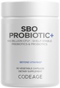 Codeage SBO Probiotice, 100 Miliarde CFU per servire, Multi Strain Sol pe bază de organisme Blend și Organic Fermentate Botanic Blend, Perioada de valabilitate-Stabil, 90 capsule