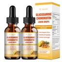 (2 Packs) Glucosamină Chondroitin MSM sprijin comun de sănătate - Chondroitin sulfat Supliment Turmeric, Querbetin, Bromelain, MSM Ulei