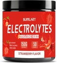 Electroliti pulbere Fără zahăr fără carbohidrați, Keto Daily Electrolyte Drink Mix, Potasiu & sare Hidratare pulbere Electroliți Zero Calorie Zahăr Electrolit pulbere gratuit, Căpșuni 50 Serviri