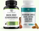 Maca Root Ashwagandha & Mushroom Suppliment Conține Lions Mane, Cordyceps, Reshi, Shitake