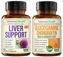 Ficat Curățare Detoxifiere & reparare Milk Thistle Supliment & Glucosamină Vegană Chondroitin MSM Supliment comun de sprijin