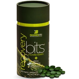 RECOVERYbits - Organic Chlorella Tablets - Plant-Base Algae Superfood - Clorofila - Perete de celule crăpate - Energie - Sistem imunitar - Detox - Keto - Vegan - Non-GMO - Canister mic - 360 comprimate