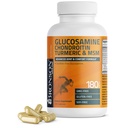 Bronson Glucosamine Chondroitin Turmeric & MSM Advanced Joint & Cartilage Formula, sprijină articulații sănătoase, mobilitate și cartilaj - non-GMO, 180 capsule