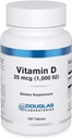 Douglas Laboratories Vitamina D 25 mcg (1000 UI) - D3 Vitamina - Pentru suport imunitar, Bone Health & Tooth Health* - D Vitamina ca Colecalciferol - 100 comprimate