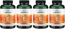 Swanson Vitamina E - Suplimentul natural de vitamine care promovează sănătatea cardiovasculară - Formula naturală care eliberează tocoferoli esențiali D-Alpha - (100 Softgels, 1000 UI fiecare) (4 ambalaj)