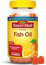 Natural făcut ulei de pește Omega 3 gume, Omega 3 Suplimente de ulei de pește, suport cardiac sănătos, 150 gume, 75 zile de aprovizionare