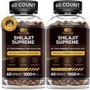 Nutra capsule pure Shilajit pentru bărbaţi şi femei - Himalayan Shilajit pur pentru bărbaţi şi femei - High in Trace Minerale & Acidul pelvian - 10000 mg extract autentic de Shilaj per Serving (120 Conte)