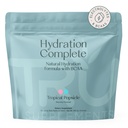 Suplimente TRU Hidratare completă BCAA, Aminoacidi pe bază de plante + Sare roz Himalayan, Electroliti & L-Carnitina, Vegan, Zero Calorii, Fără îndulcitori artificiali, 24 Serviri, Popsicle tropicale