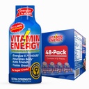 Vitamina Energie B12 11,000% Extra Putere Energie Shot Açaí rodie 48 Pack, 260mg Natural Cofeina, B12 & B6, Nootrop Focus, Vitality, Zero Zahăr, Gluten-Free, Vegan, Kosher, 1.93 fl oz