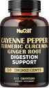 Cayenne Pepper Supliment cu Curcumin Root Turmeric, Root ghimbir, Ceylon Scorțișoară Bark & More - Sistem imunitar, comun de asistență pentru sănătate și digestive - 210 capsule