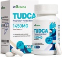 1450MG TUDCA Supliment hepatic, Bile Sare Supliment de suport hepatic Complex, Sănătatea ficatului pentru rinichi Curățare Detoxifiere și reparații, 60 Capsule
