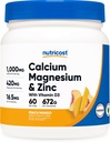 Nutricost calciu magneziu zinc cu vitamina D3 pulbere, 60 serviri (Peach Mango) - calciu (1000 MG) Magneziu (420 MG) Zinc (16,5 MG) Vitamina D3 (30 MCG) - gluten liber, non-GMO