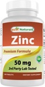 Cel mai bun Naturals Zinc Supliment ca zinc Gluconate 50mg 240 comprimate - Immune Support