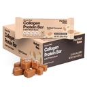 Baruri perfecte Keto - Cele mai curate Keto Snacks cu Colagen și MCT. Fără zahăr adăugat, Keto Diet Friendly - 3g Net carbohidrati, 19g Fat,11g Proteine - Diet Food Desert (Salted Caramel, 12 Baruri)