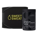 Sports Research Creatin Monohidrat și Sweat Waist Trimmer - negru și galben (Small)