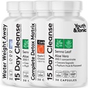 Detox Cleanse Kick Off Greutate Management și Extra Colon Cleanser. 4pk pentru pierderea apei, Blooting, Flat Stomac, Puffiness w Apple Cider Vinegar, Senna Leaf, Glucomannan, Crom, Probiotic 120 pastile