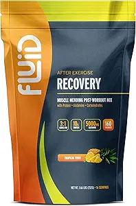Recuperare de lichide, Mix de băuturi post-reparații, Proteine izolate Whey, L-glutamină, carbohidrați, Toate ingredientele naturale, Gluten-Free, Lactoză-Free (Fruct tropical)