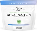 Muscle Feast Grass-Fed Whey Protein Concentrate Powder, All Natural, Hormone Free Pasture Raised Whey Protein Powder for Women & Men, Clean, Non-GMO & Gluten Free Whey Concentrate - Unflavored, 5lb